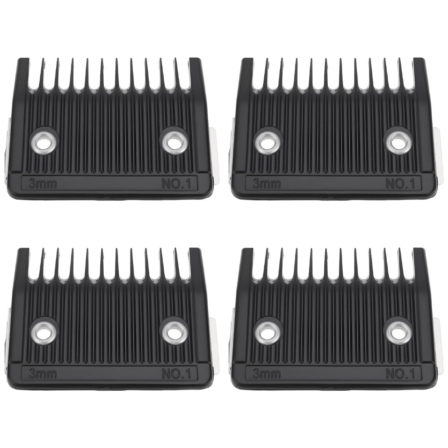 4PCS Classic Clipper Attachment Comb No.1 3Mm Metal Back 4PCS Classic Clipper Attachment Comb No.1 3Mm Metal Back