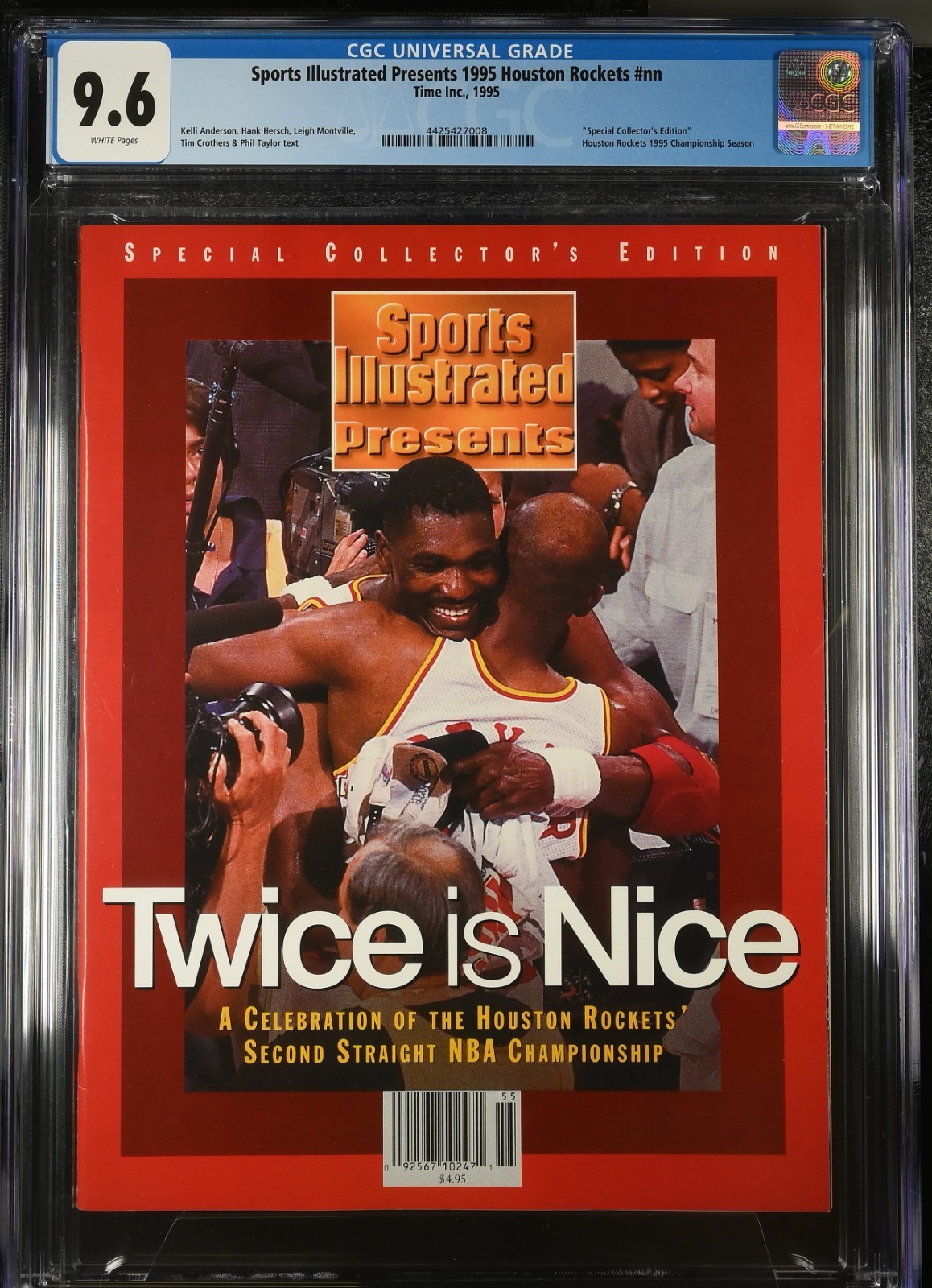 Sports Illustrated Presents 1995 Houston Rockets Championship CGC 9.6 Newsstand