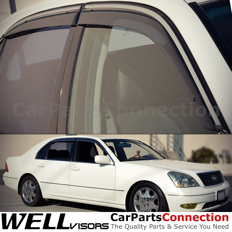 WellVisors Window Visors 2001-2006 For Lexus LS430 Side Deflectors Chrome WellVisors Window Visors 2001-2006 For Lexus LS430 Side Deflectors Chrome