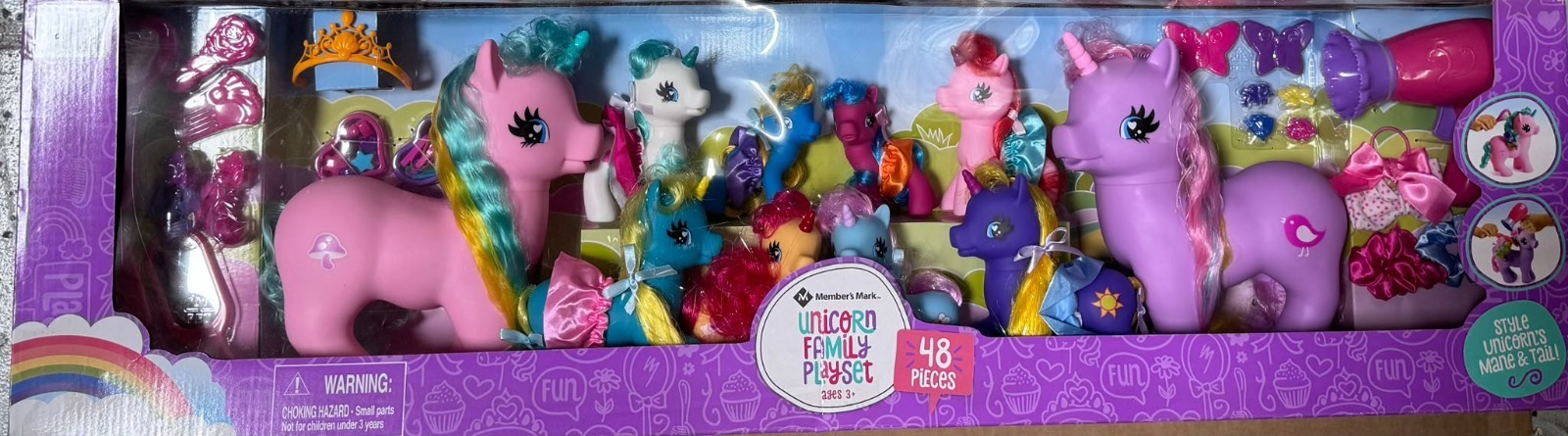Member\'s Mark Unicorn Family Play Set - 48 Pieces Member\'s Mark Unicorn Family Play Set - 48 Pieces