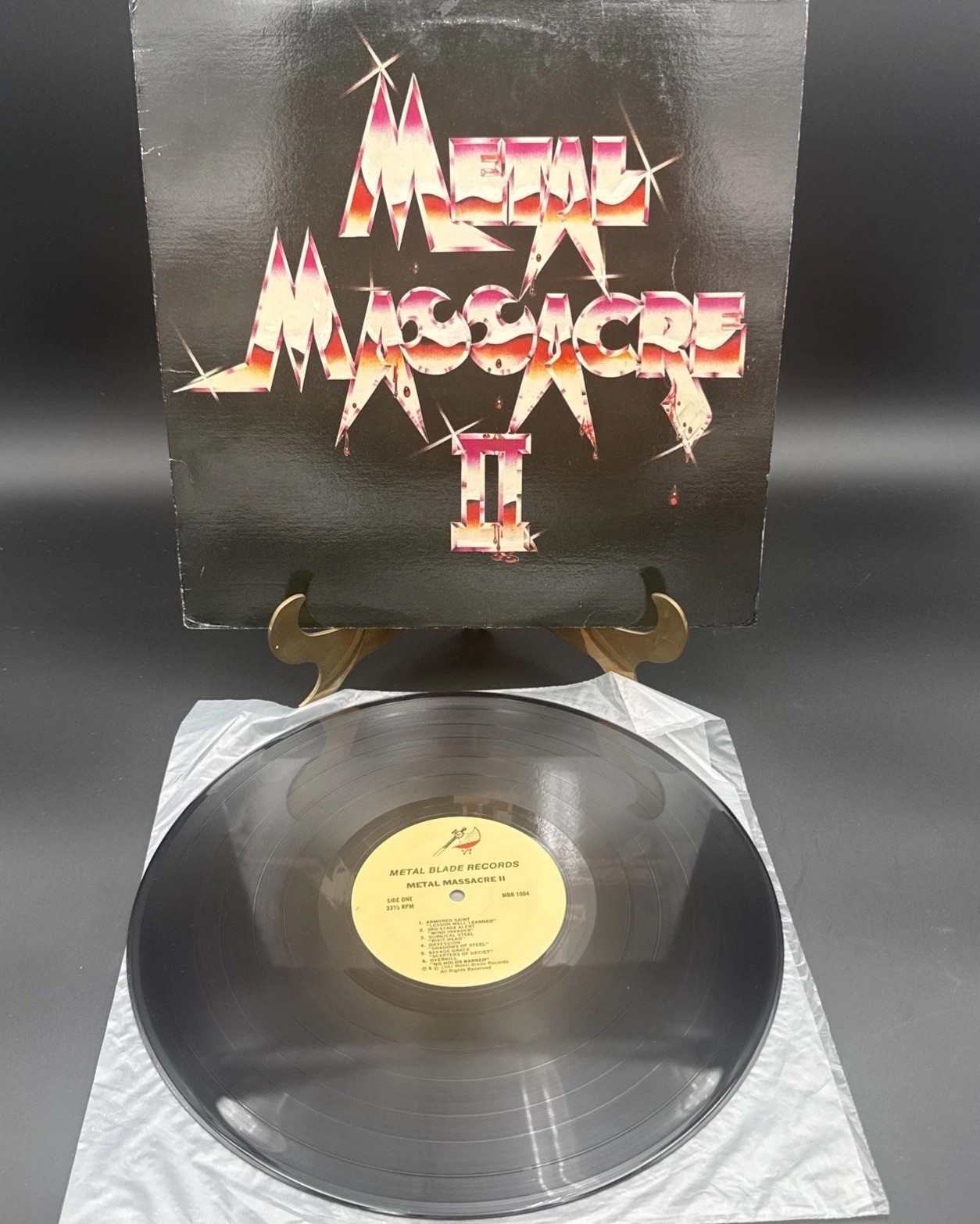 Metal Massacre II LP - 1982 Metal Blade MBR 1004 - Armored Saint, Savage Grace Metal Massacre II LP - 1982 Metal Blade MBR 1004 - Armored Saint, Savage Grace