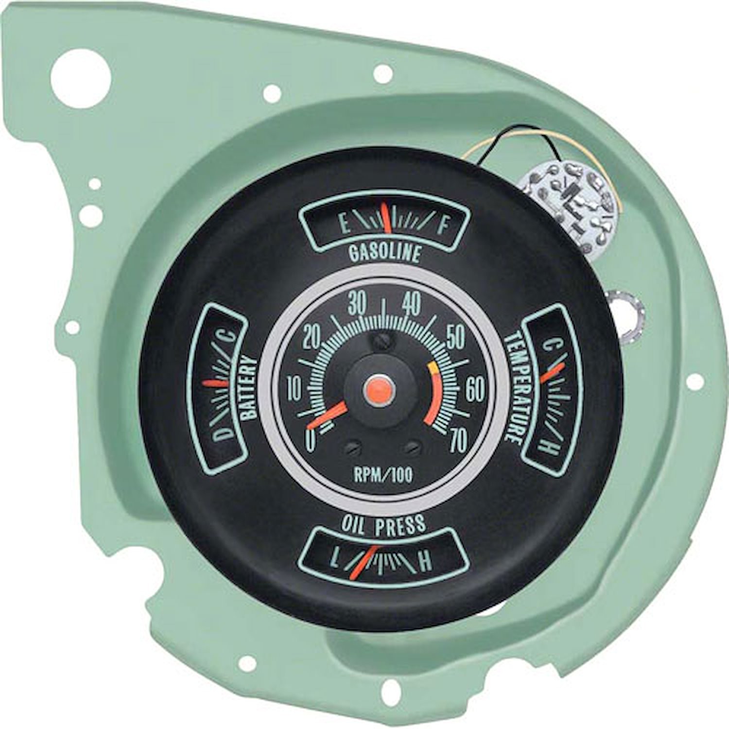 OER 6491313 Tachometer Dash Gauge Cluster 1969 Chevy Chevelle, 5500 RPM Redline