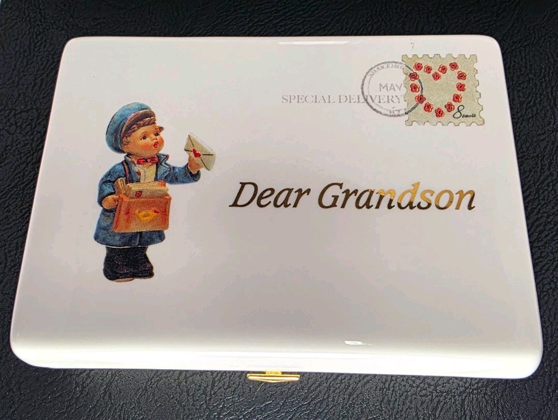M.I. Hummel Dear Grandson Porcelain Trinket Music Box w/ Certificate M.I. Hummel Dear Grandson Porcelain Trinket Music Box w/ Certificate