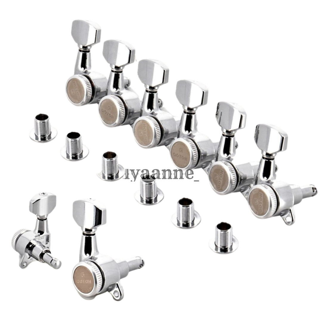 Gotoh SG381-07 MGT Locking Tuners 6-in-Line Magnum Lock MIJ Guitar Chrome/ Black