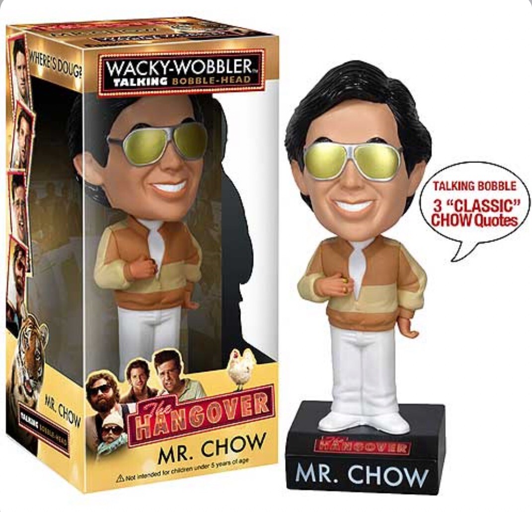 2010 Funko Wacky Wobbler Talking Bobble Head MR. CHOW The Hangover - New/Sealed 2010 Funko Wacky Wobbler Talking Bobble Head MR. CHOW The Hangover - New/Sealed
