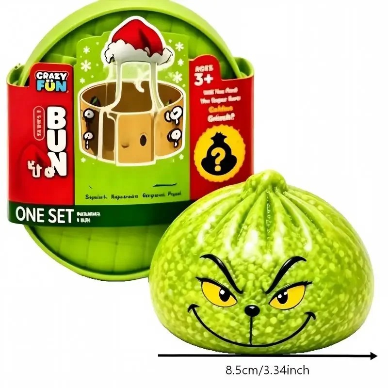 Grinch Mystery Dumpling Squishy Stress Relief Fidget Squeeze Toy - One Mystery Grinch Mystery Dumpling Squishy Stress Relief Fidget Squeeze Toy - One Mystery