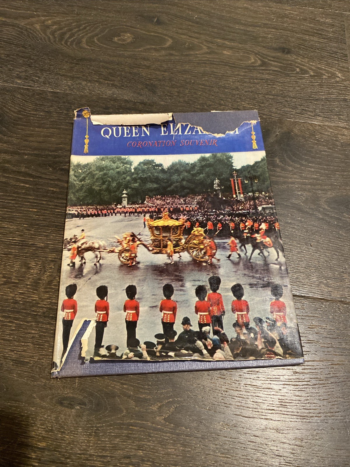 THE QUEEN ELIZABETH CORONATION SOUVENIR Book 1953 Hardcover w/Dust Jacket