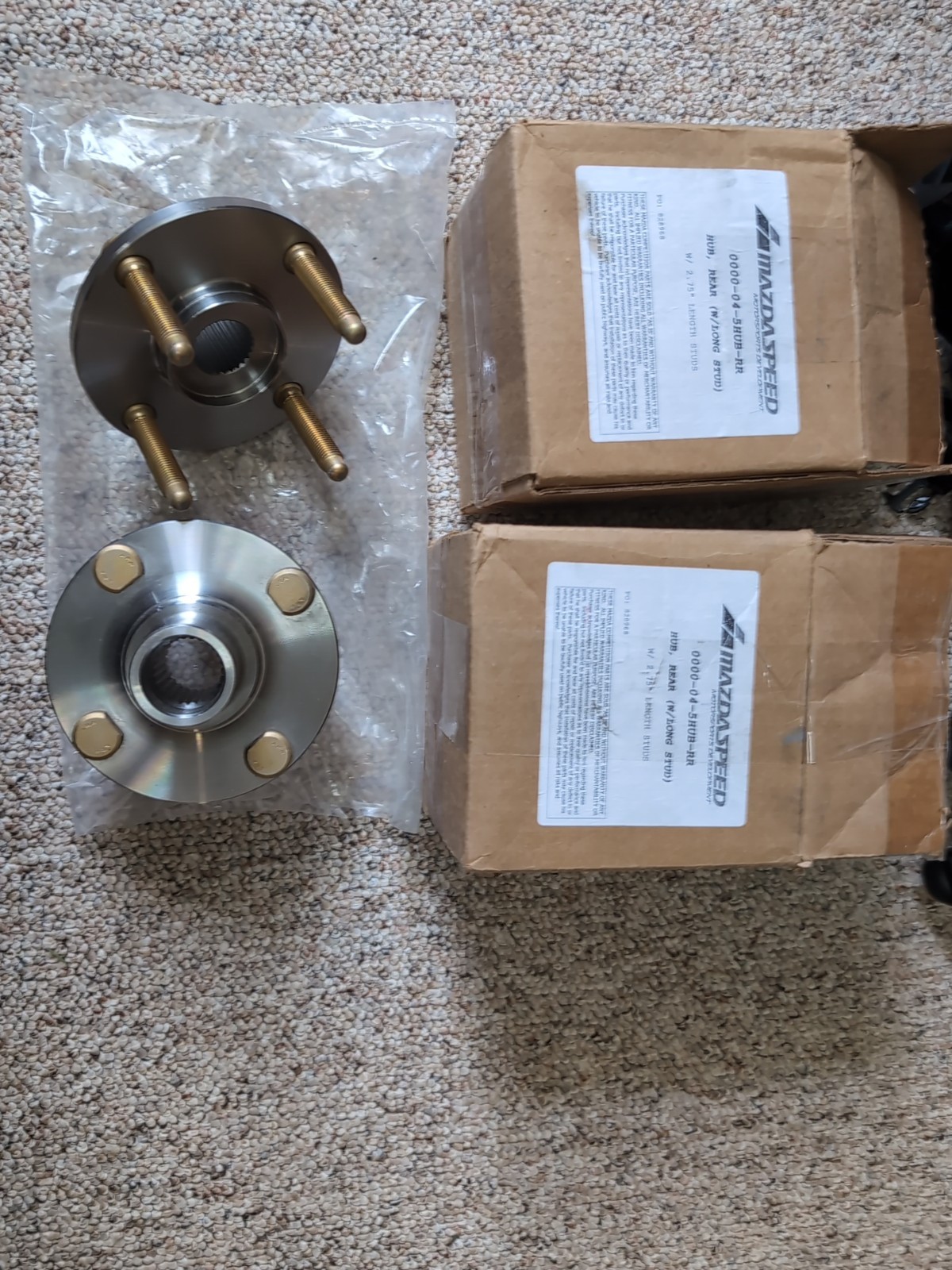 Mazda Motorsports Rear Hub With ARP Extended Studs 0000-04-5HUB-RR Mazda Motorsports Rear Hub With ARP Extended Studs 0000-04-5HUB-RR