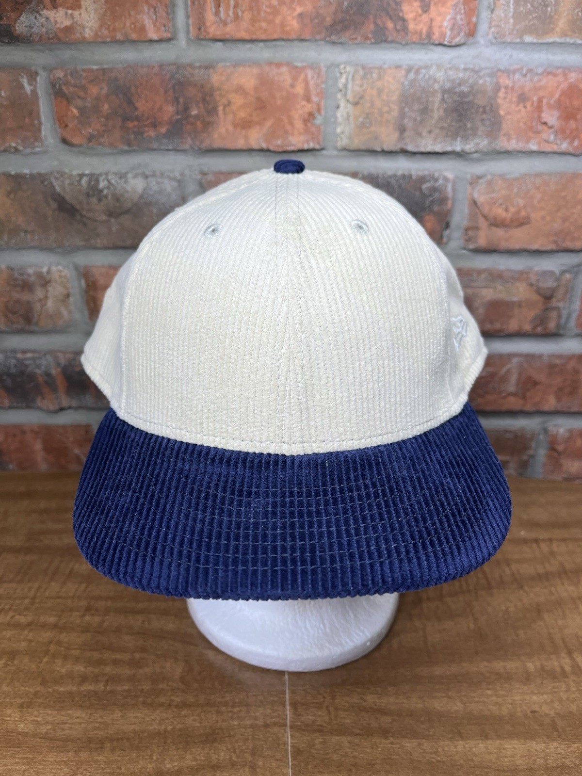 New Era Blank Corduroy Blue/Cream Low Profile 59Fifty 8 Fitted Hat Casual