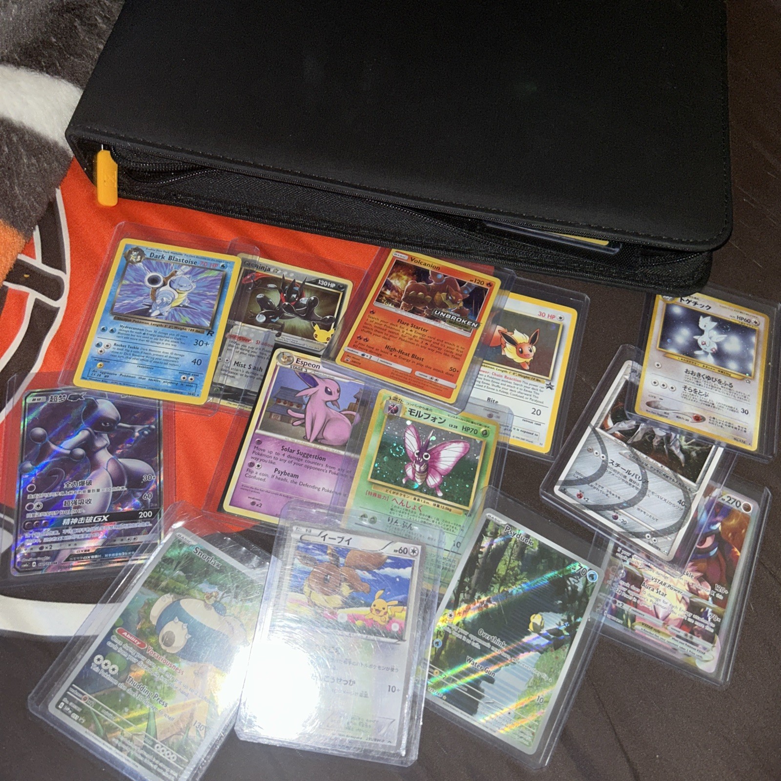 Pokemon Team Rocket Card Lot: Mewtwo GX, Espeon, Eevee, Dark Blastoise Pokemon Team Rocket Card Lot: Mewtwo GX, Espeon, Eevee, Dark Blastoise