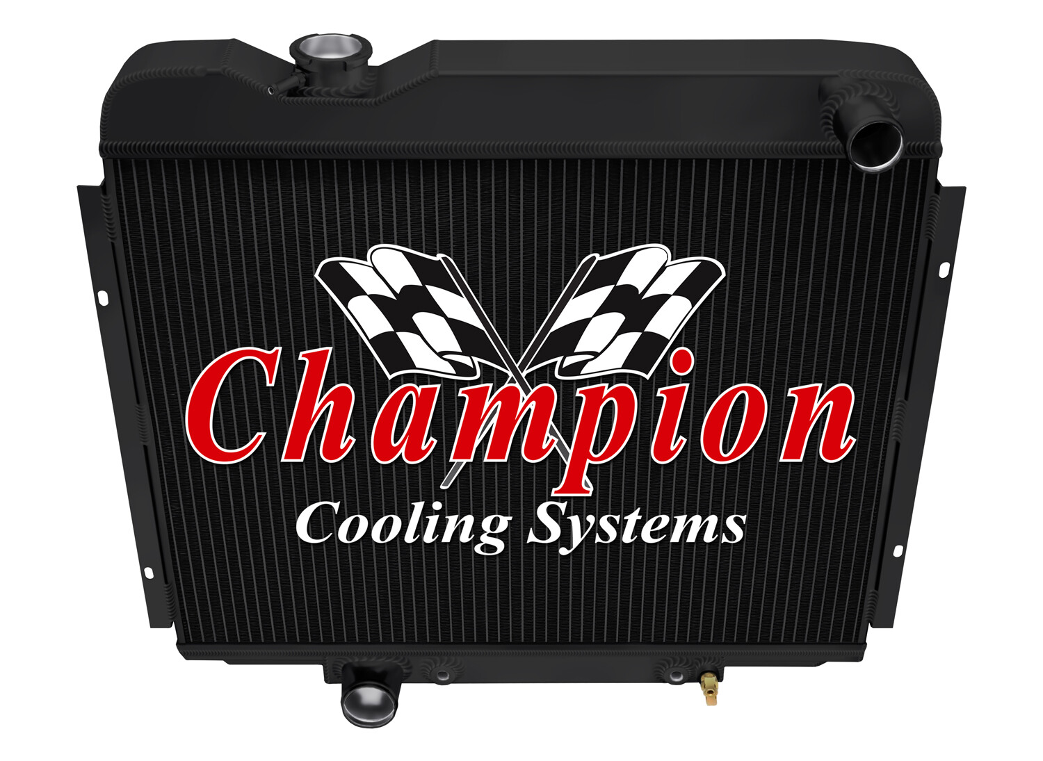 AL Champion 3 Row Black Finish Radiator for 1965 1966 Ford Custom V8 Engine
