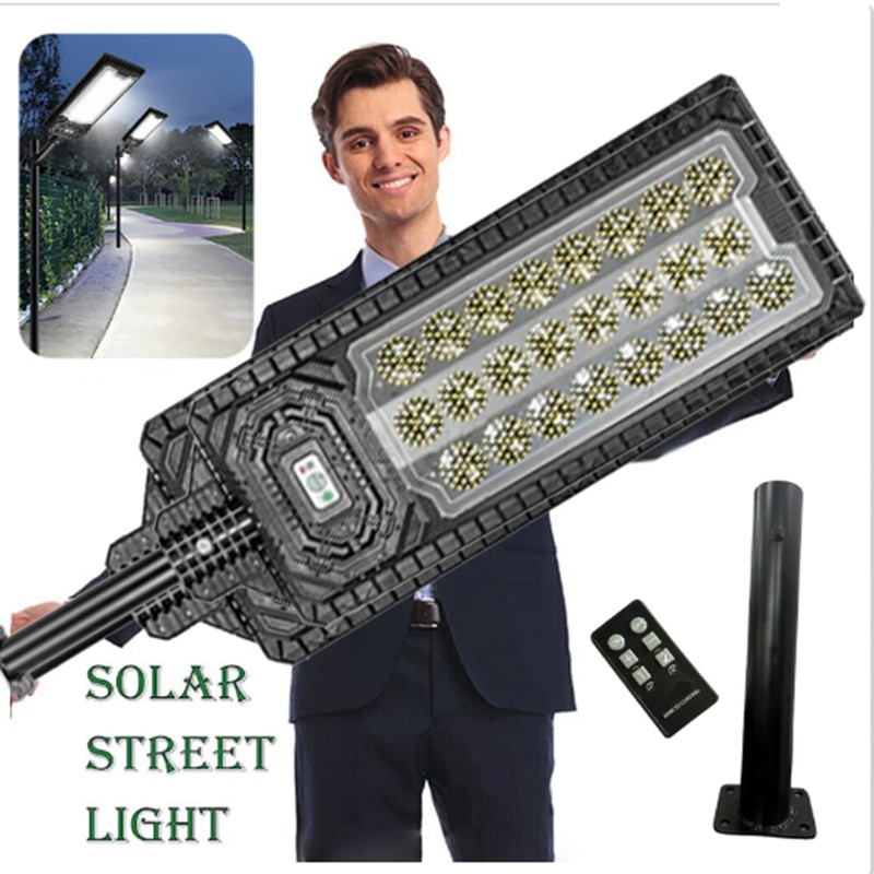 30000000LM Commercial LED Solar Street Light Outdoor Dusk to Dawn Road Area Lamp