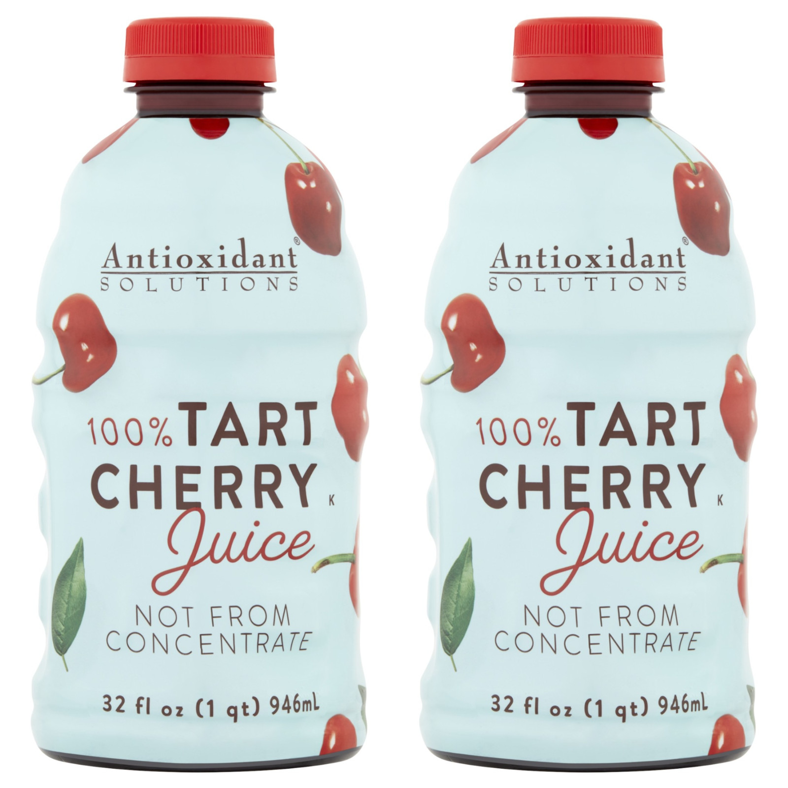 Antioxidant Solutions 100% Pure Tart Cherry Juice Not From Concentrate 2 Pack