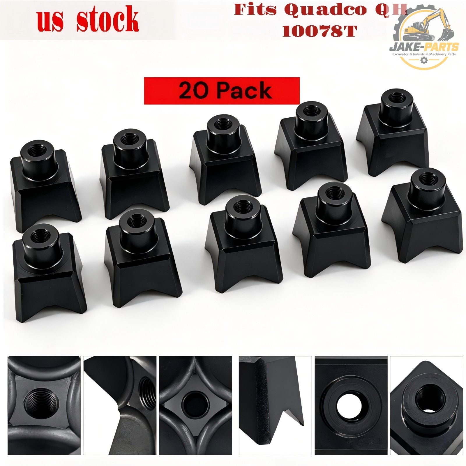 20Pcs M12 Forestry Mulcher TeethForQuadco QH10078T Raytree Handy Mulcher22-0019