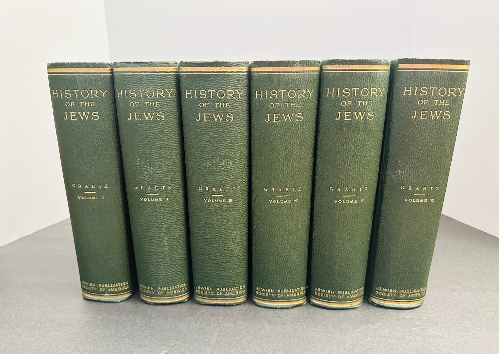 History Of The Jews Heinrich Graetz 1891-1898 Volumes 1-6 Antique Book Set