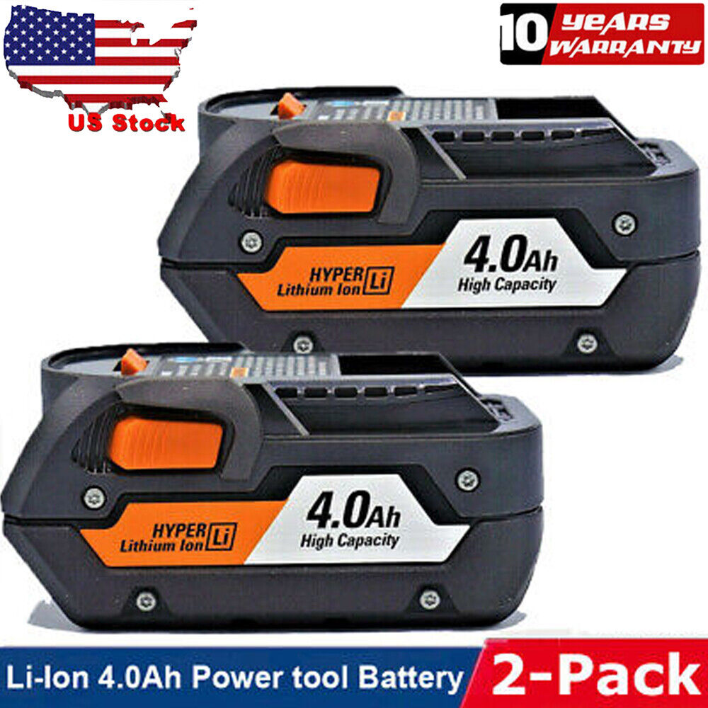 2 PACK FOR RIDGID 18V Lithium-Ion MAX Output 4.0 Ah R840087 R840085 Battery NEW 
