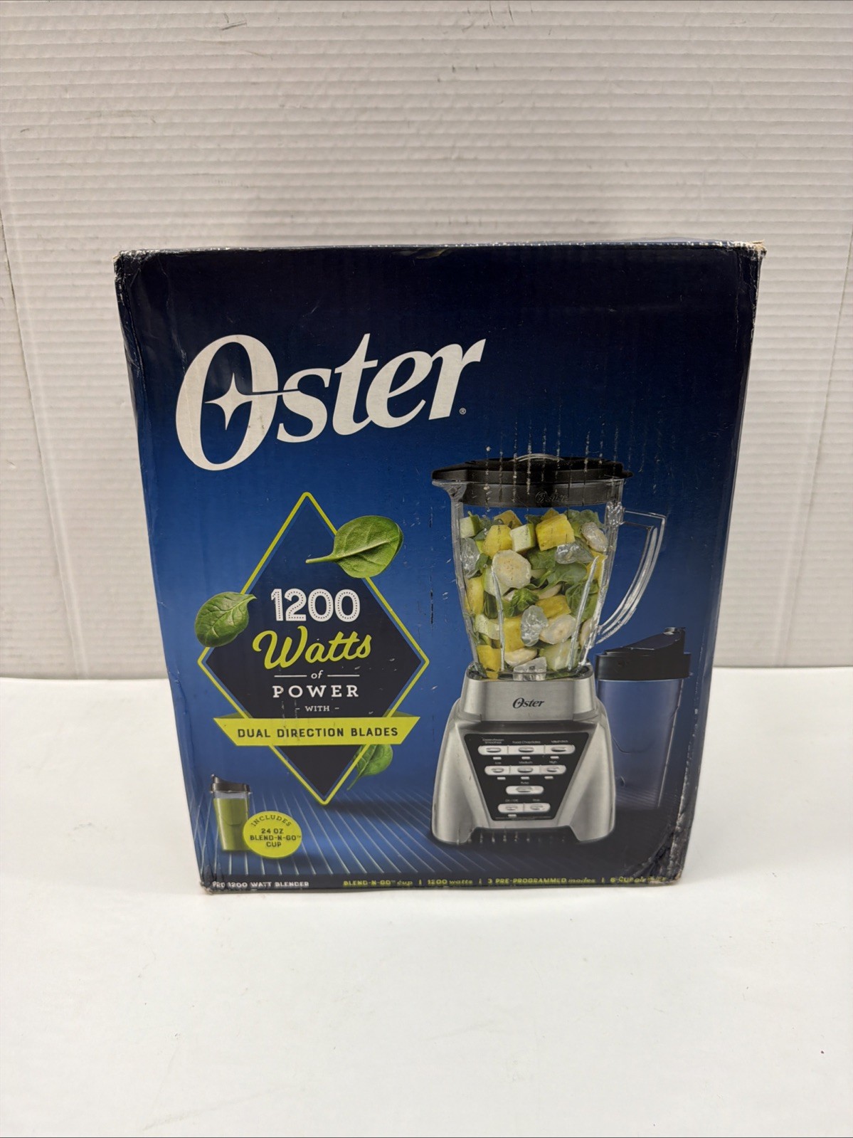 Oster Pro 1200 Smoothie Blender with Glass Jar & 24oz To-Go Cup, Brushed Nickel Oster Pro 1200 Smoothie Blender with Glass Jar & 24oz To-Go Cup, Brushed Nickel