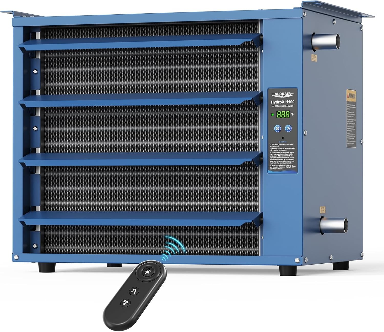 ALORAIR 100,000 BTU Hydronic Heater Water-to-Air Heat Exchanger, HydroX H100 ALORAIR 100,000 BTU Hydronic Heater Water-to-Air Heat Exchanger, HydroX H100