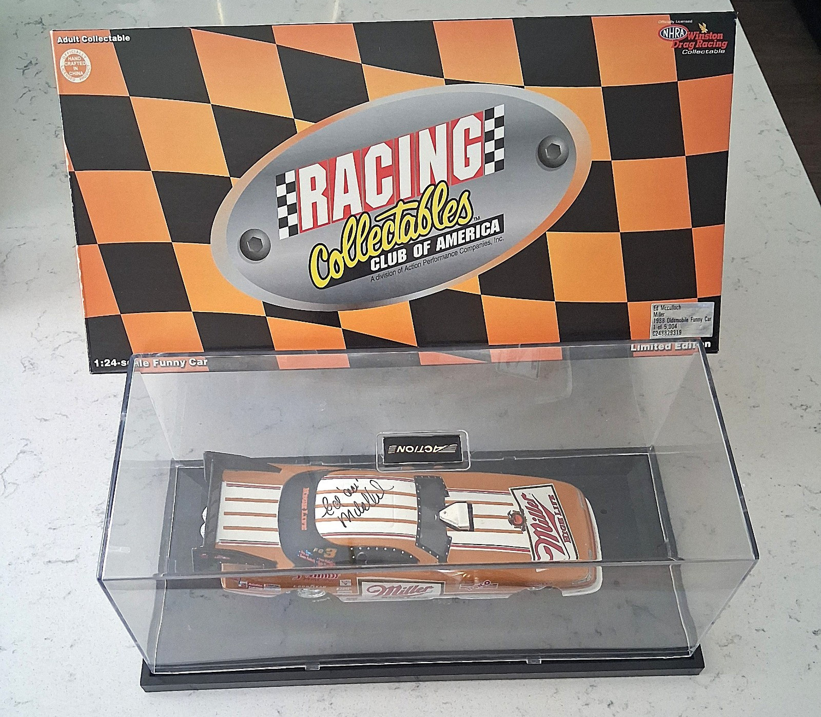 1/24 ED Mcculloch  AUTOGRAPHED 1988 MILLER OLDSMOBILE F/C UPGRADED CHASSIS