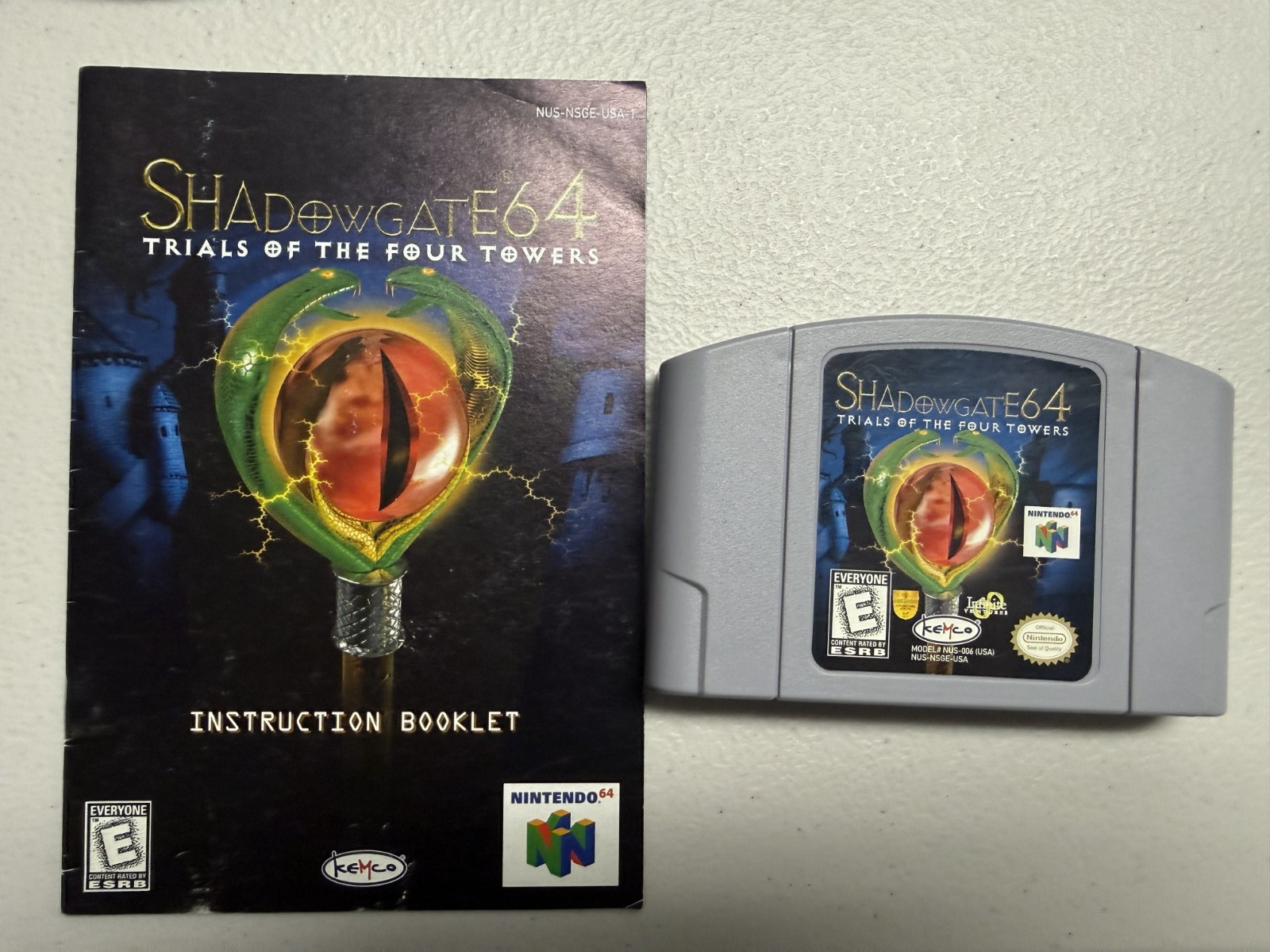 Shadowgate 64: Trials of the Four Towers (Nintendo 64, 1999) with Manual No Box