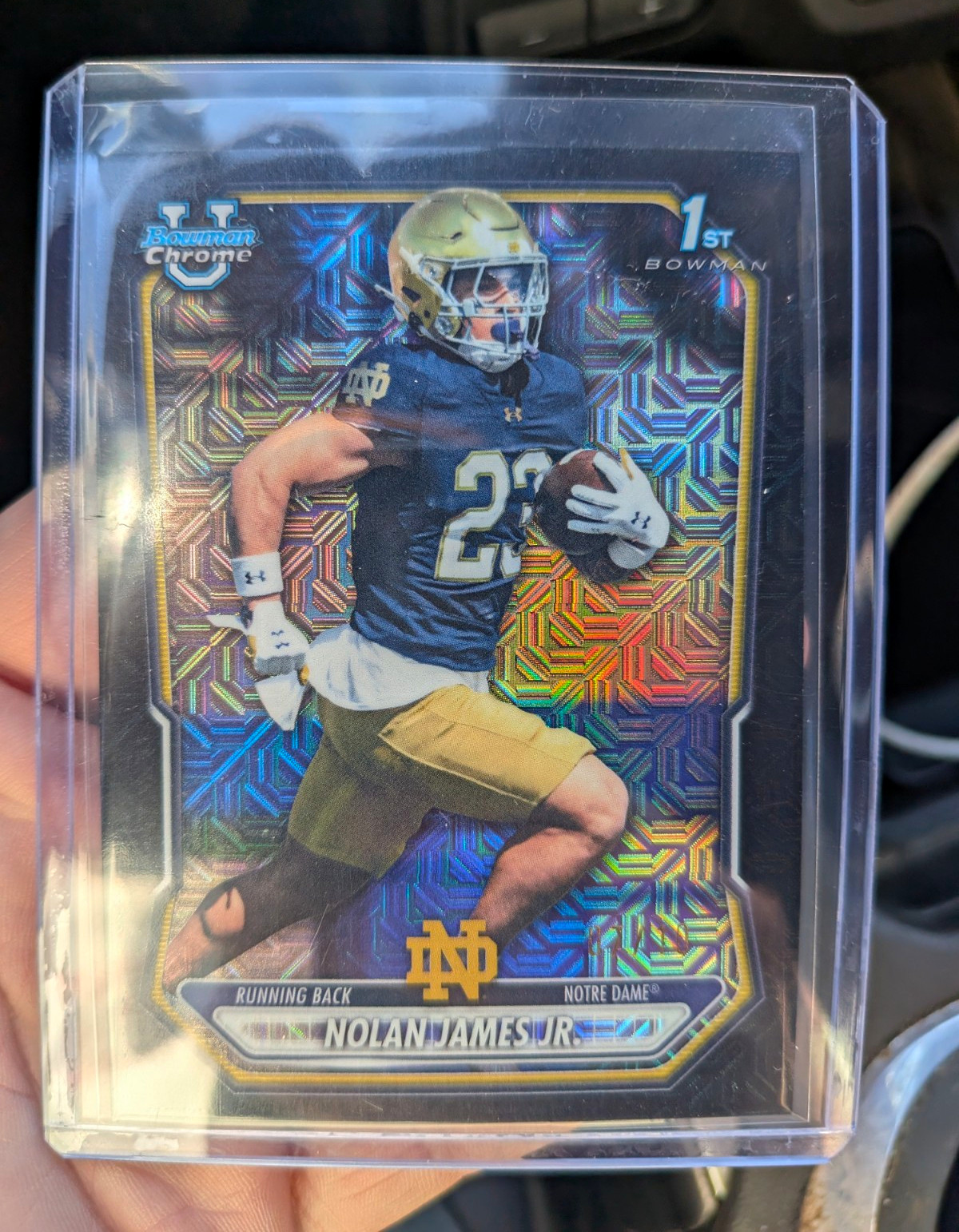 Bowman Chrome 1st Bowman - Nolan James Jr. Notre Dame #10 Football Card Bowman Chrome 1st Bowman - Nolan James Jr. Notre Dame #10 Football Card