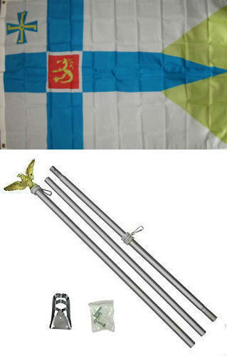 3x5 Finland Royal Flag Aluminum Pole Kit Set 3\'x5\'