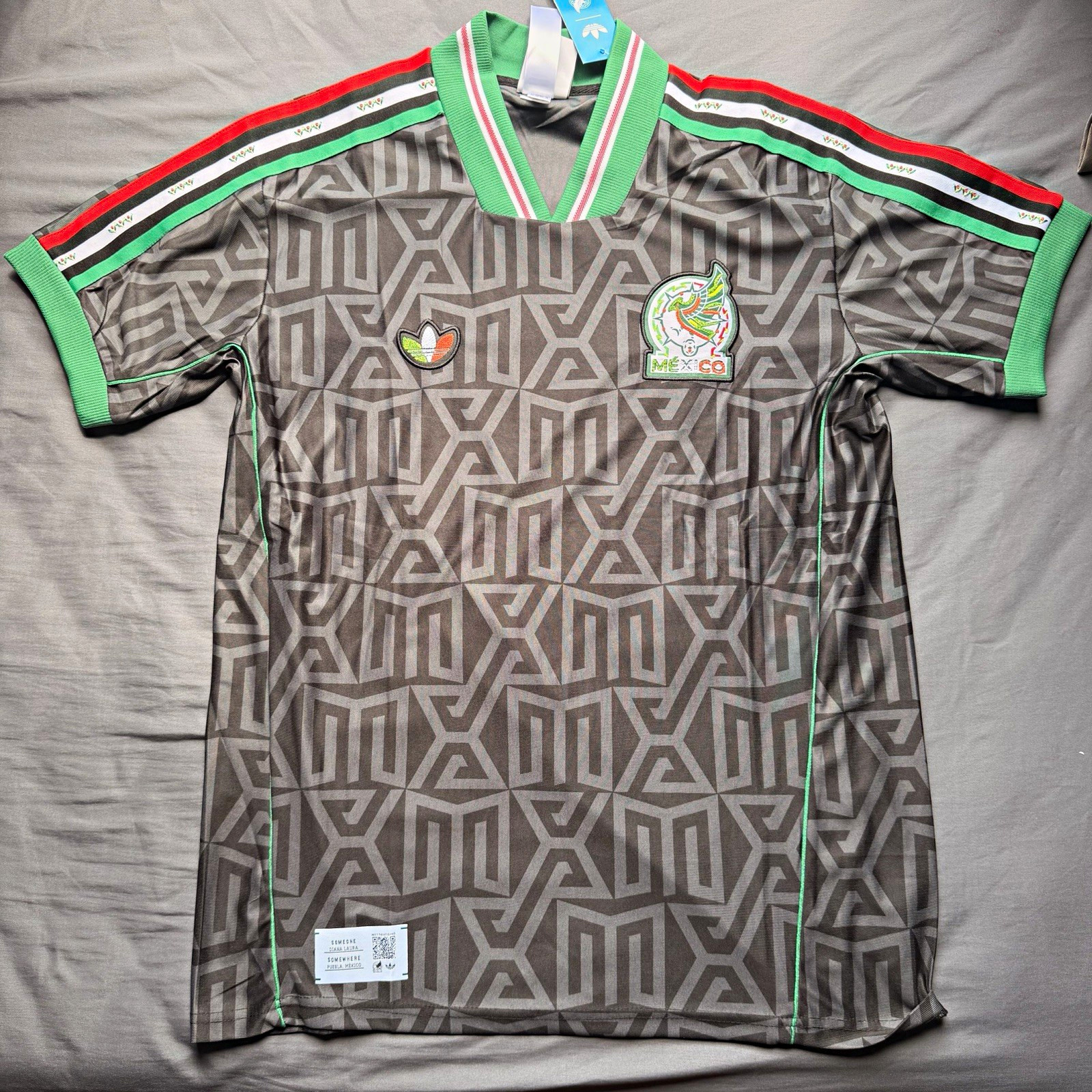 adidas Mexico X Someone Somewhere Soccer Jersey embroidered logo size medium adidas Mexico X Someone Somewhere Soccer Jersey embroidered logo size medium