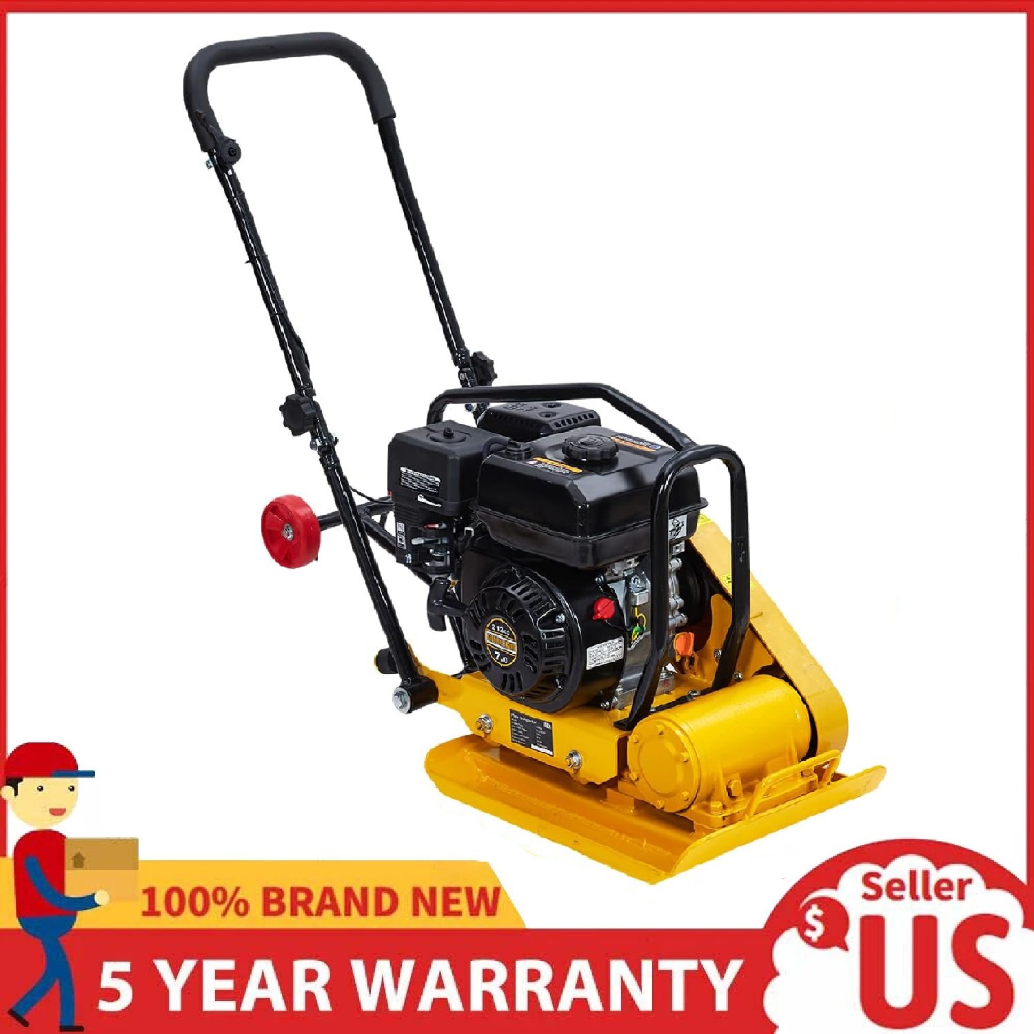 7HP Plate Compactor 212CC Gas Engine ,5600VPM Rammer Jumping Jack Tamper 4200lbs 7HP Plate Compactor 212CC Gas Engine ,5600VPM Rammer Jumping Jack Tamper 4200lbs