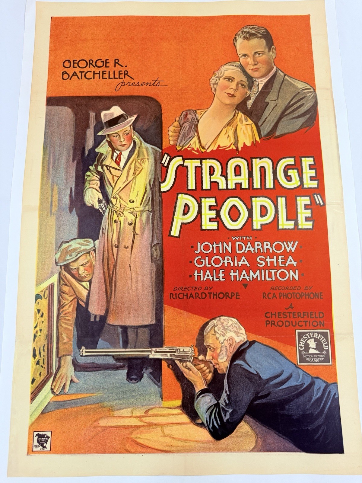 1933 Strange People Original 27x41” Movie Poster John Darrow Gloria Shea Linen 1933 Strange People Original 27x41” Movie Poster John Darrow Gloria Shea Linen