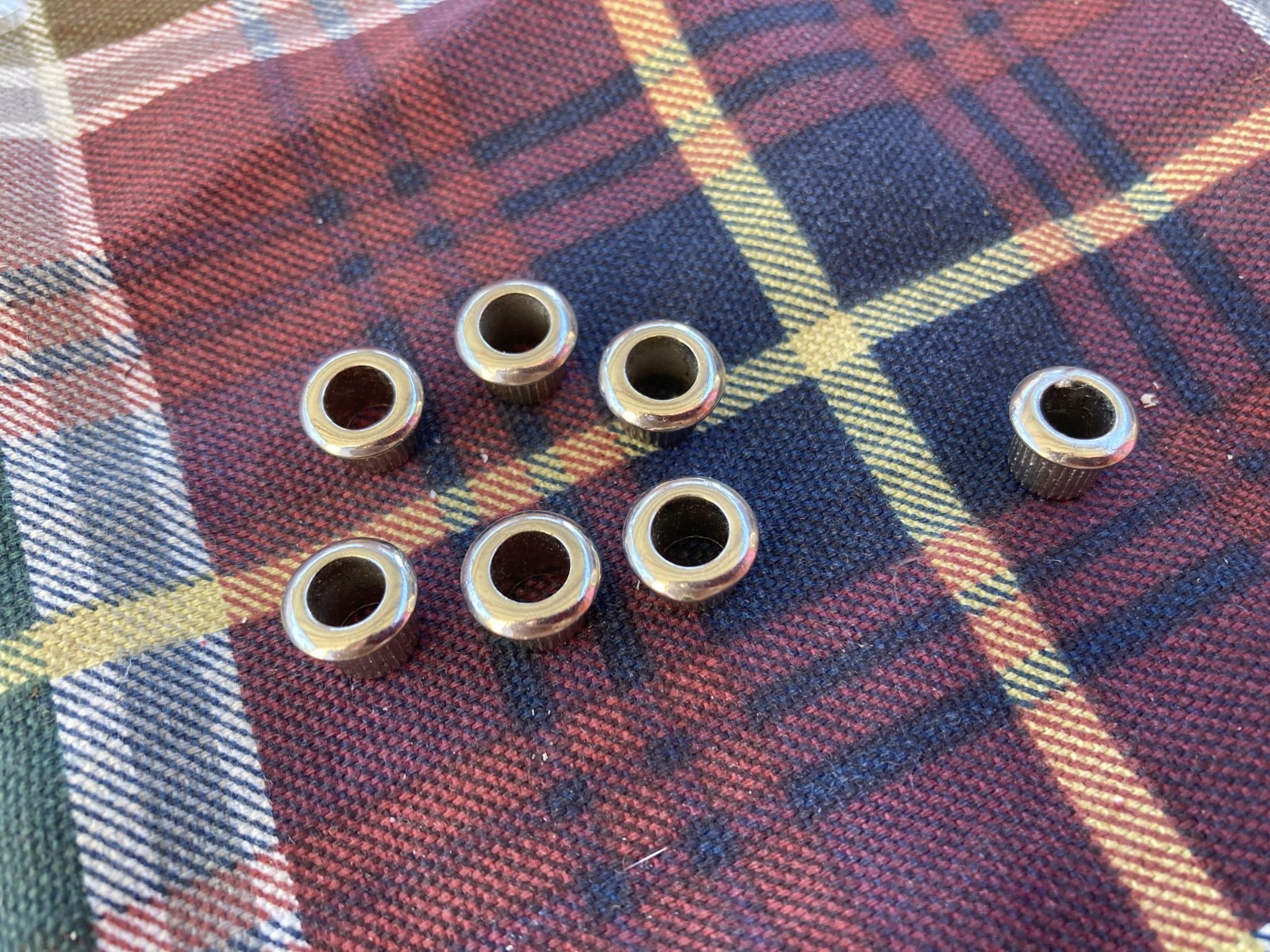 Set of Nickel Vintage 1970s 1980s Japan Guitar Tuner Bushings/Ferrules- 6mm Set of Nickel Vintage 1970s 1980s Japan Guitar Tuner Bushings/Ferrules- 6mm