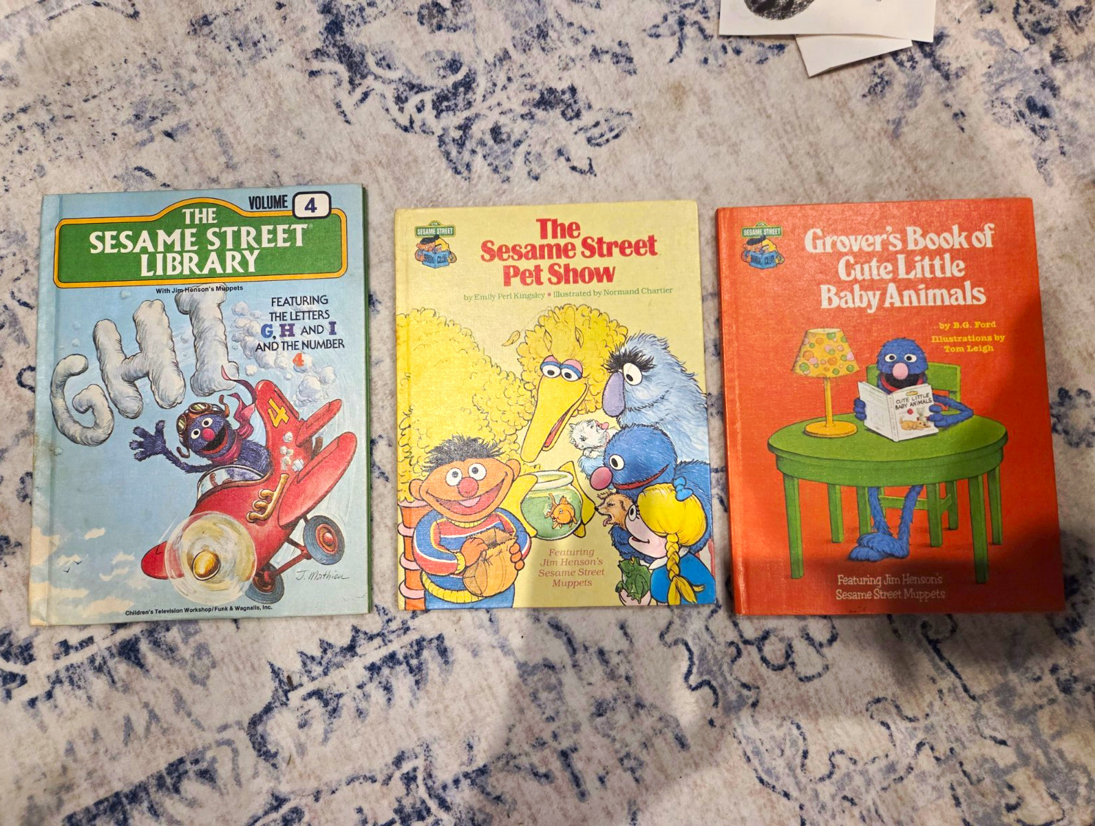 Vintage Sesame Street Hardcover Book Lot (3 Books) - 1970 RetroMuppets Nostalgia