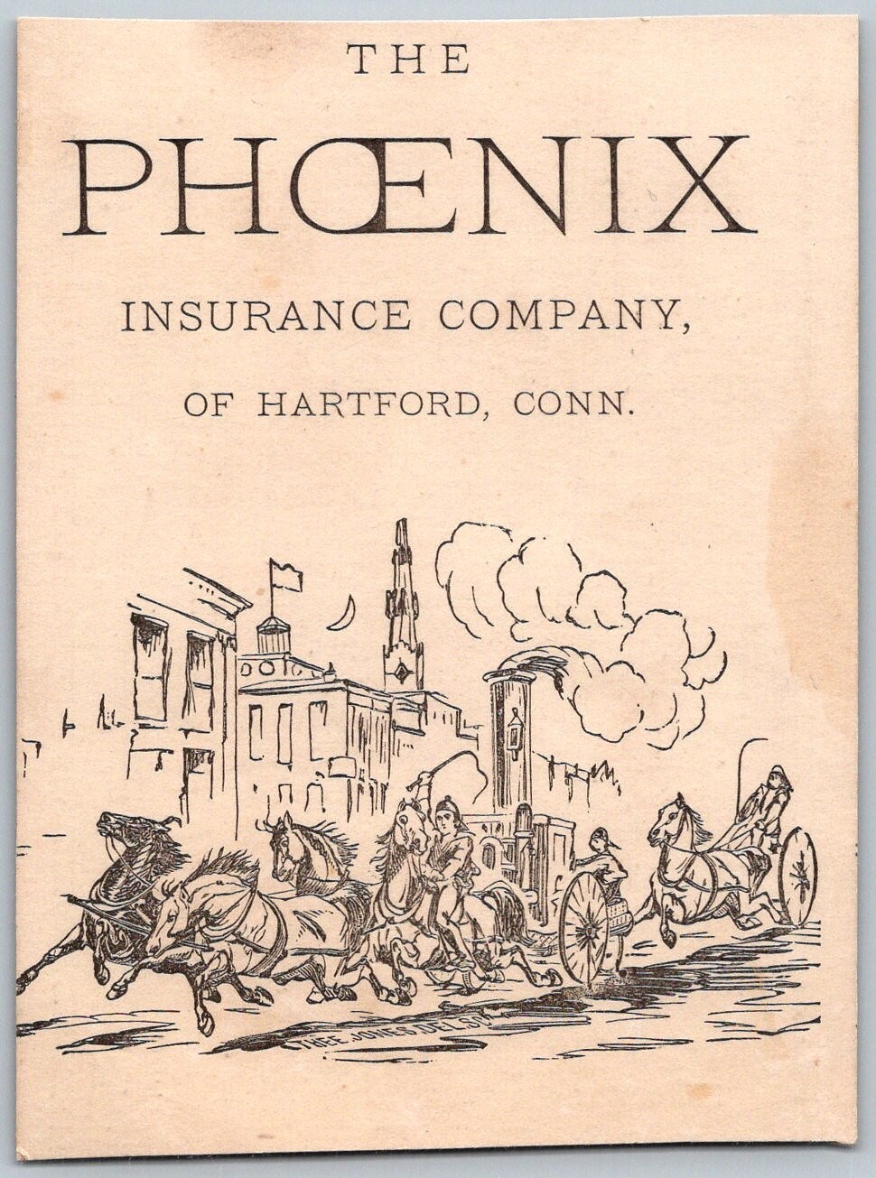 1870s Victorian Trade Card Phoenix Insurance Fire Engine Electoral College Back 1870s Victorian Trade Card Phoenix Insurance Fire Engine Electoral College Back