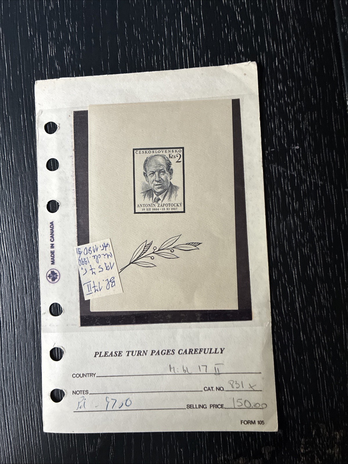 Czeck Stamp Anton Zapotocky 1957 Czeck Stamp Anton Zapotocky 1957