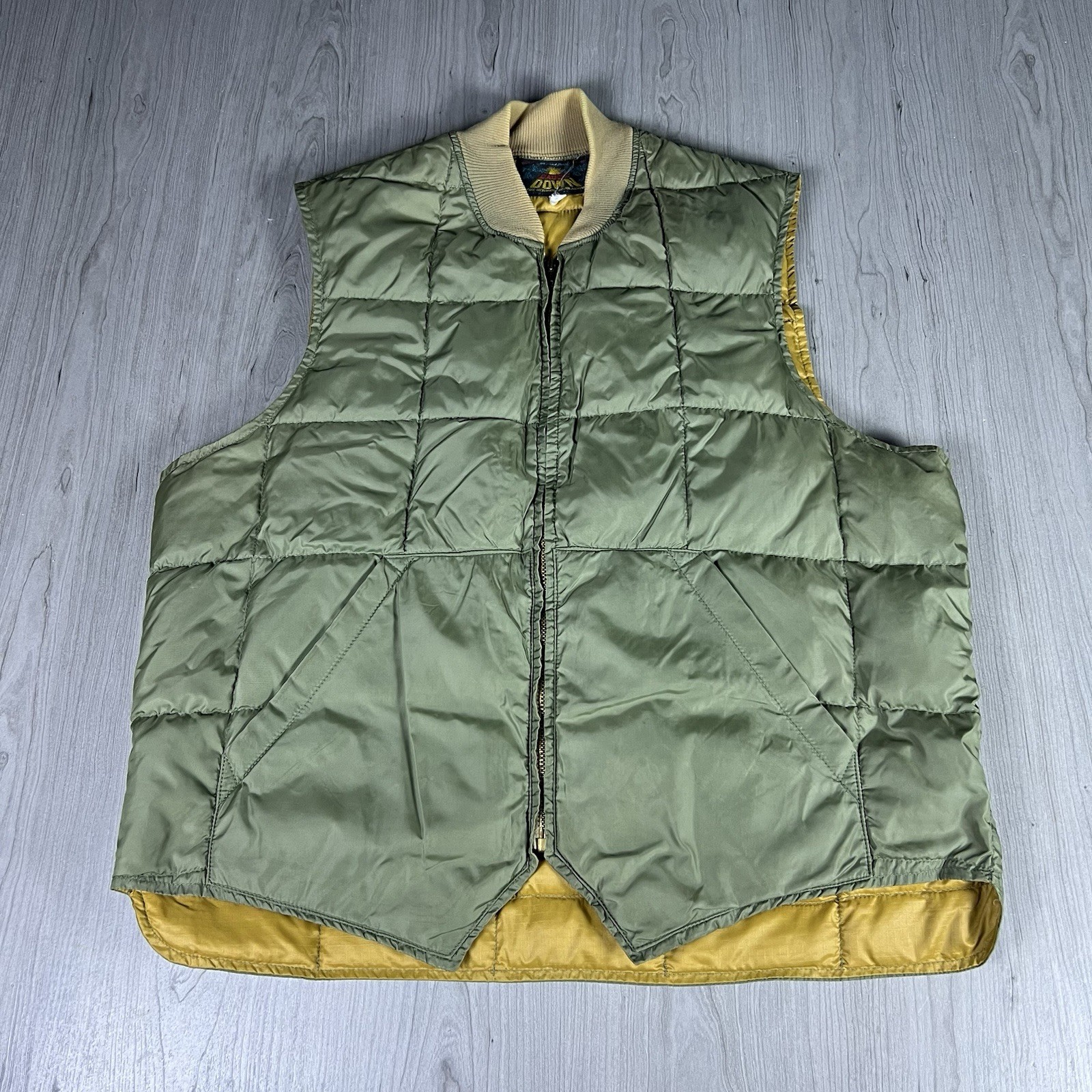 Vintage 50s 60s Eddie Bauer Down Puffer Vest Rising Sun Extremely Good Shape