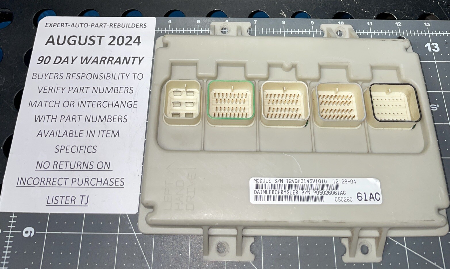 2005 2006 DODGE CARAVAN BODY CONTROL MODULE BCM OEM 05026061AC