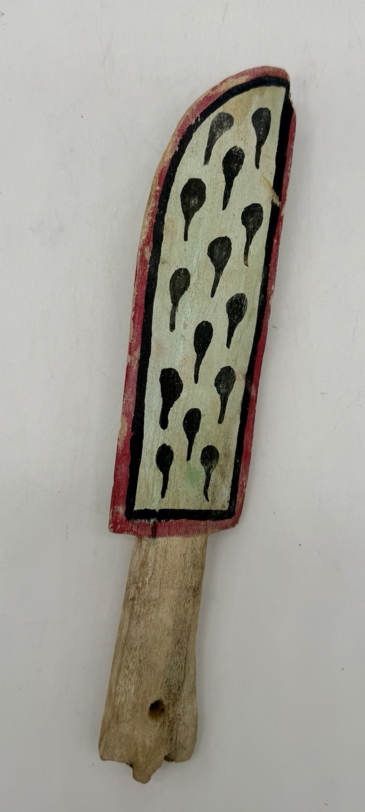Rare Old Hopi Pueblo Painted Wood Knife Rare Old Hopi Pueblo Painted Wood Knife