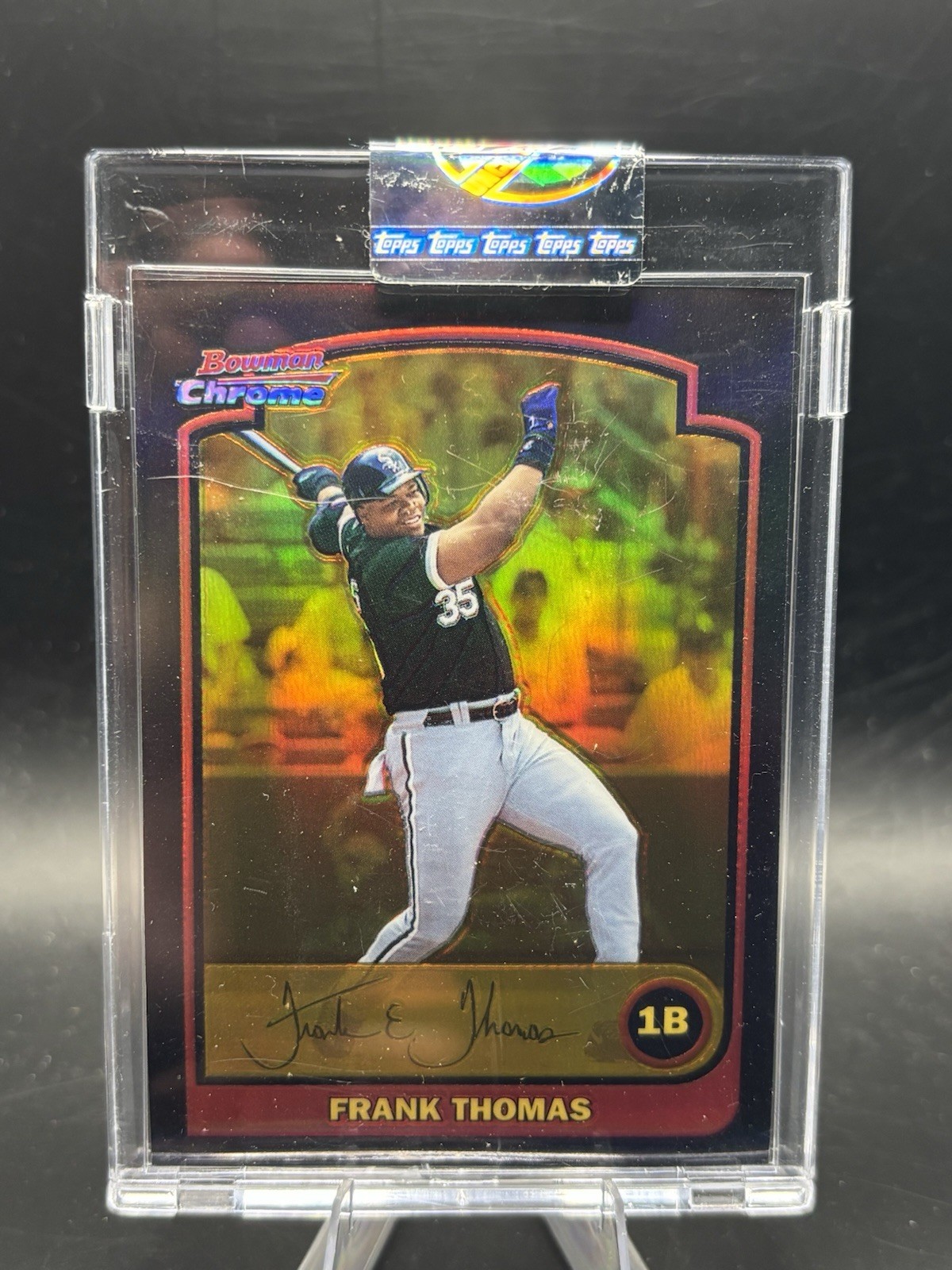 2003 Bowman Chrome GOLD Refractor /170 Frank Thomas #137 HOF Encased