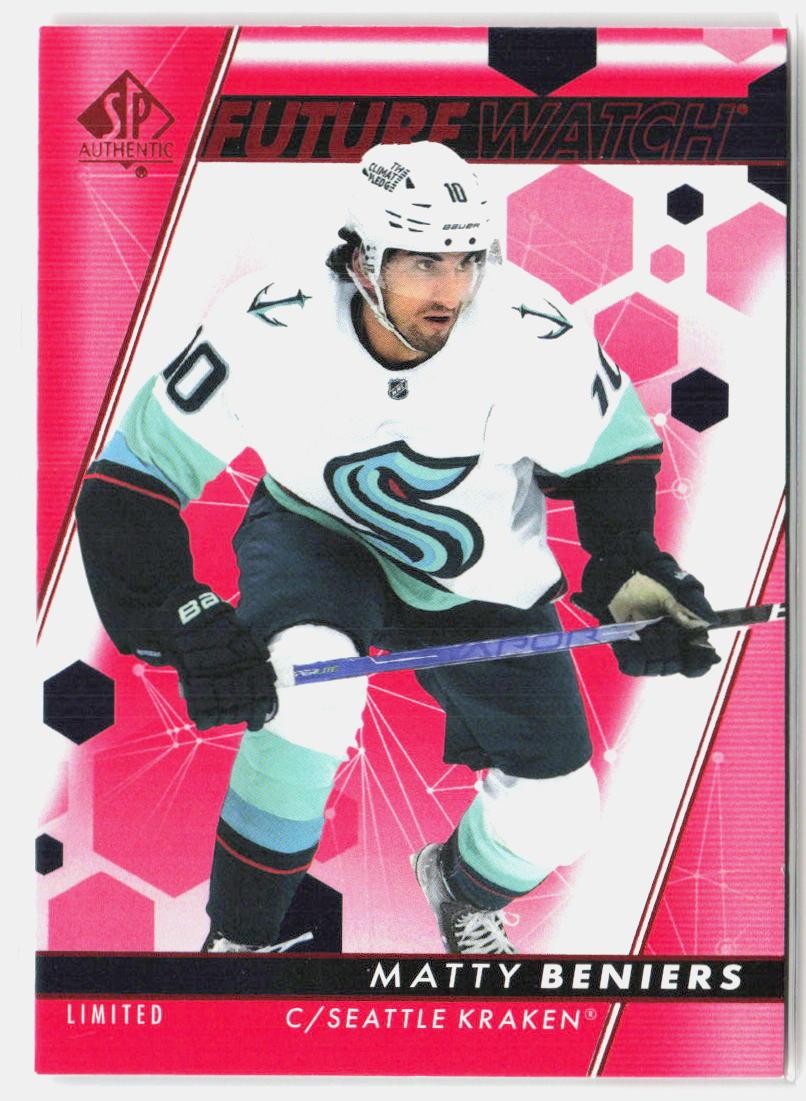 2022-23 SP Authentic #103 Matty Beniers Limited Red 2022-23 SP Authentic #103 Matty Beniers Limited Red