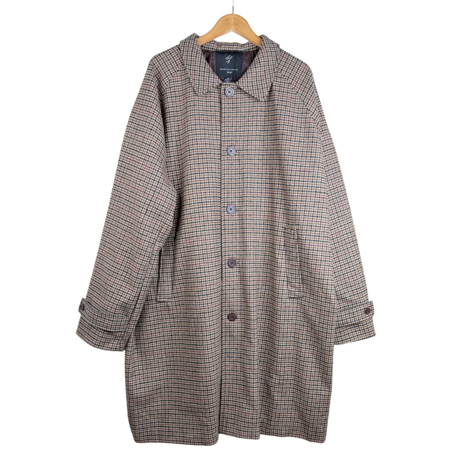 NWT Shaquille O\'Neil XLG Mens Midweight Big and Tall Car Coat Size 4XLT Brown