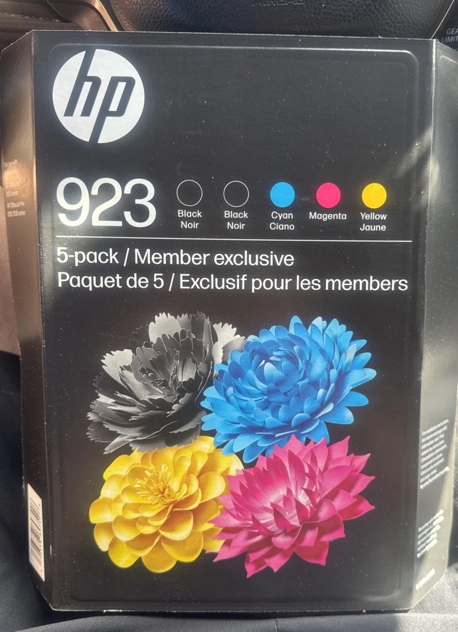 GENUINE HP 923 5-PACK 2 Black, C/M/Y Ink Cartridges Exp 10/2027+ 6C3Y8BN GENUINE HP 923 5-PACK 2 Black, C/M/Y Ink Cartridges Exp 10/2027+ 6C3Y8BN