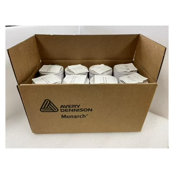 Genuine Monarch 1131 White Labels 1 CASE 160,000 LABELS 8 SLEEVES PLUS INK