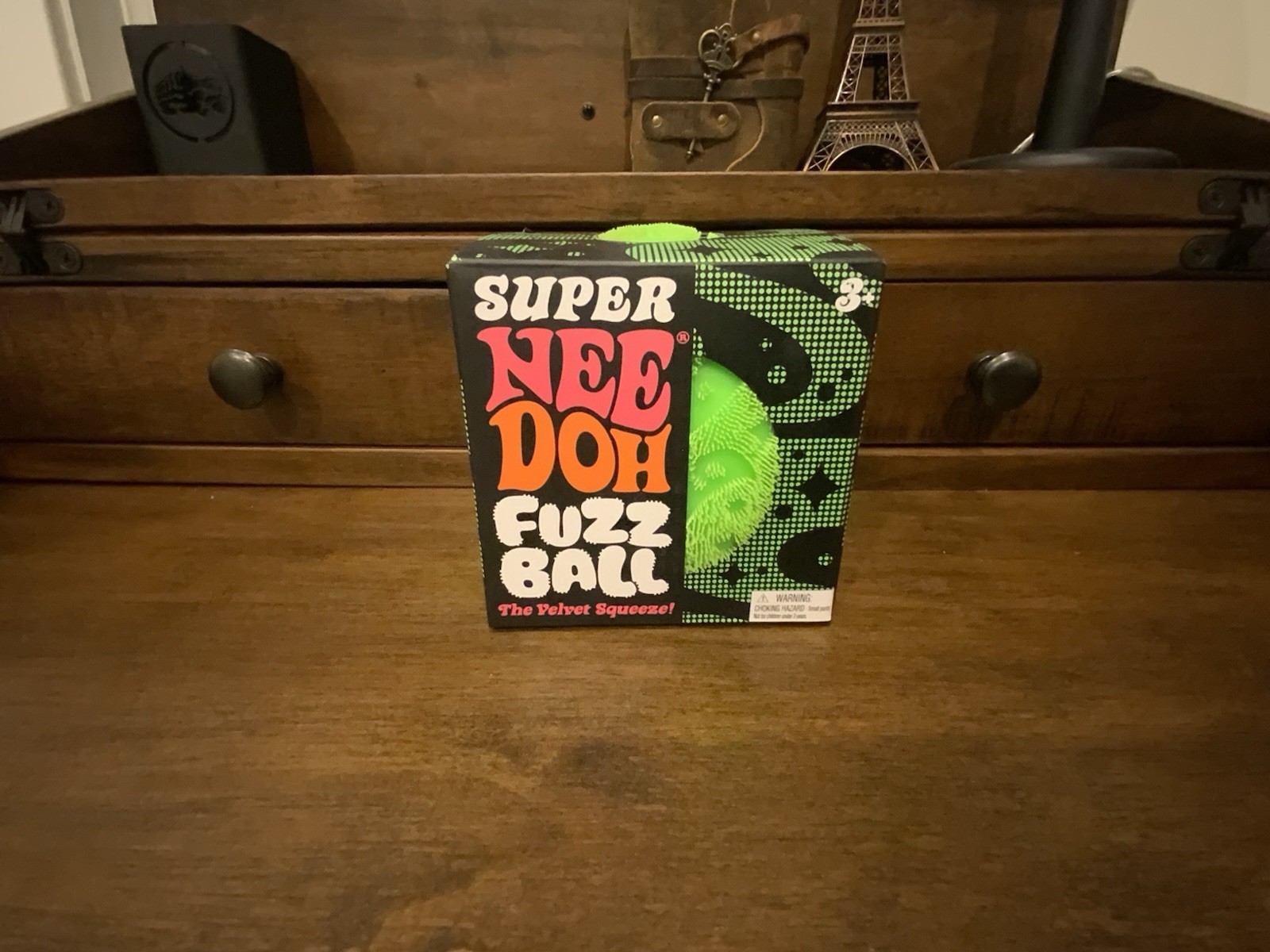 Rare 100%Authentic Super NeeDoh Fuzzball Green Velvet Squeeze