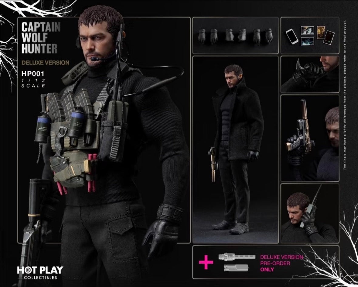 Oct Arrival Hot Play HP001 Captain Wolf Hunter Deluxe Ver. 1/12 Action Figure