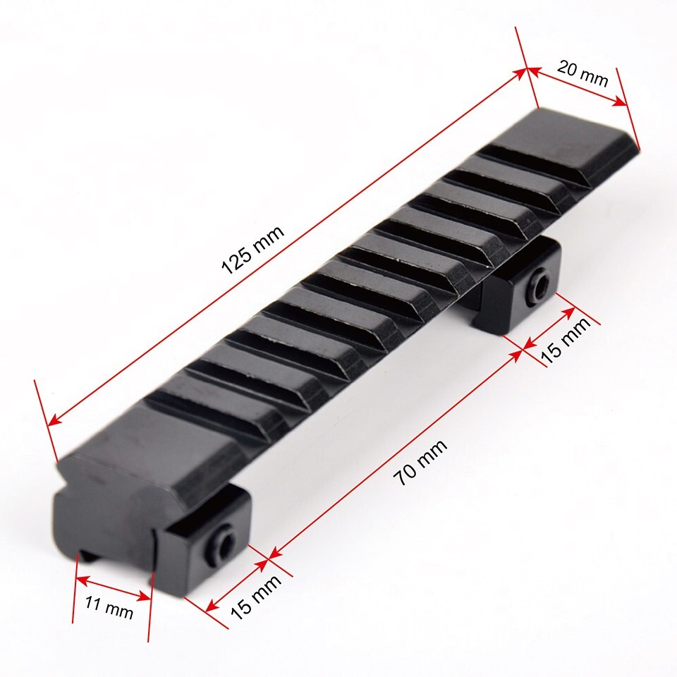 Extend 11mm Dovetail To 20mm Picatinny Rail Adapter Rifle Scope Base Mount Extend 11mm Dovetail To 20mm Picatinny Rail Adapter Rifle Scope Base Mount