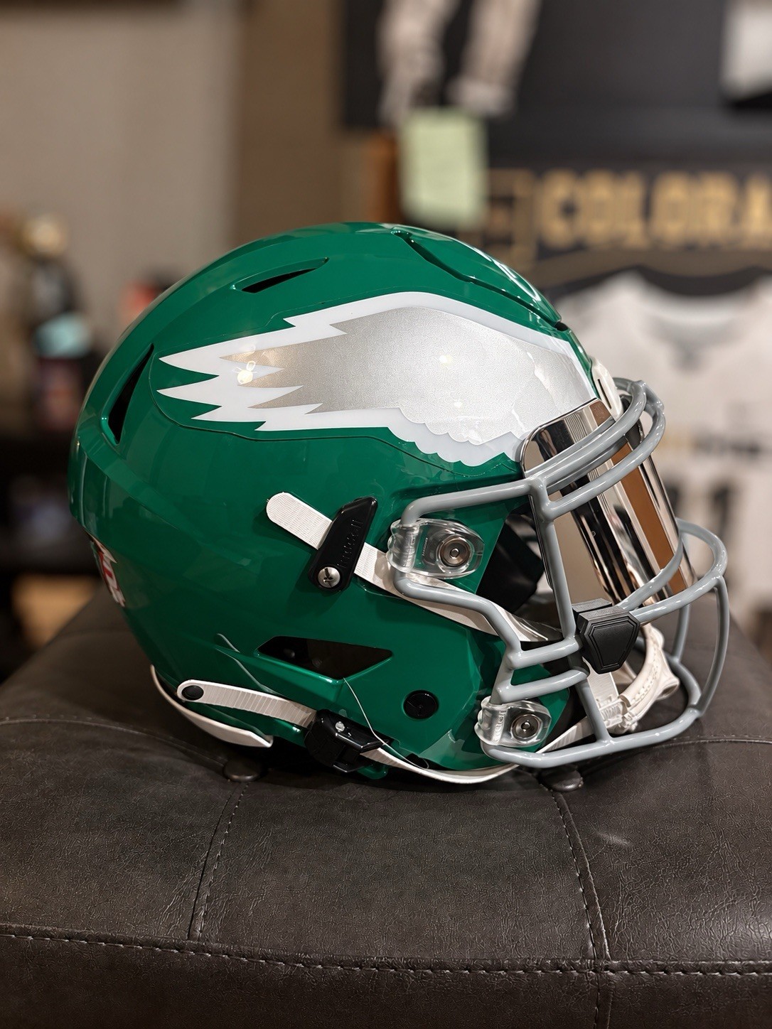 Saquon Barkley Eagles Full Size Throwback Kelly Green Speed Flex Beckett Saquon Barkley Eagles Full Size Throwback Kelly Green Speed Flex Beckett