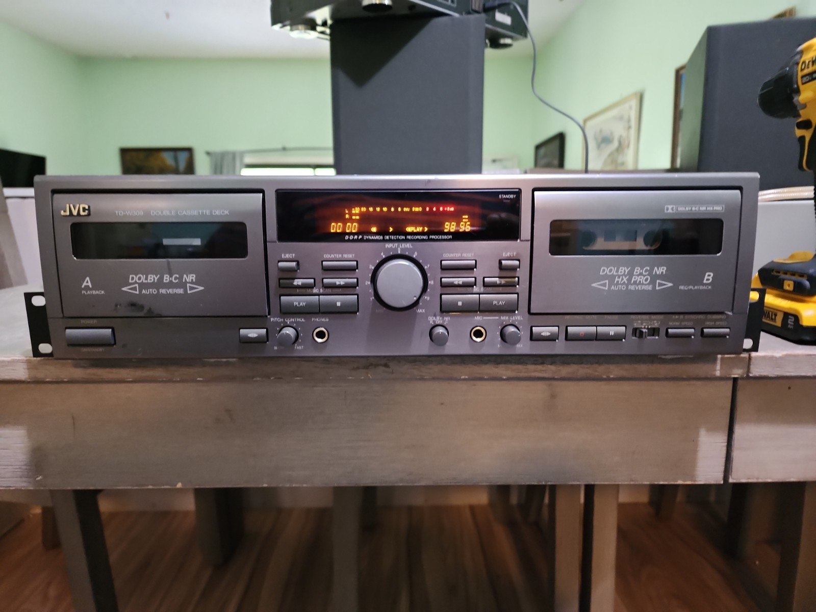 JVC  TD-W309 Dolby Auto Reverse Double Cassette Deck Tested Fully Functional 