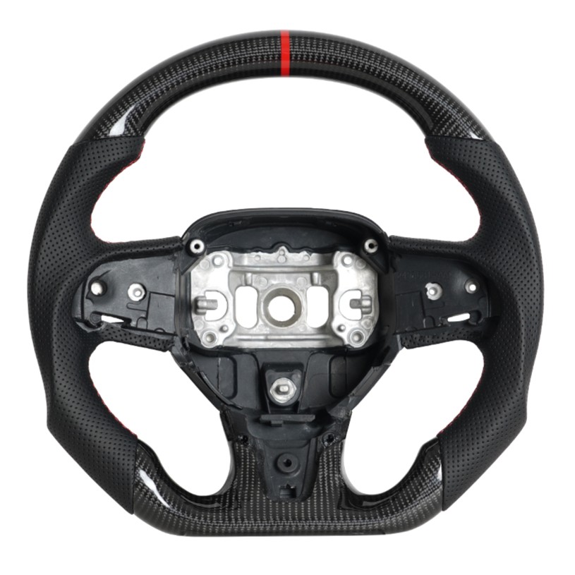 Fit Chrysler 300 300C Carbon Fiber Steering Wheel 2015-2023 New Design Fit Chrysler 300 300C Carbon Fiber Steering Wheel 2015-2023 New Design