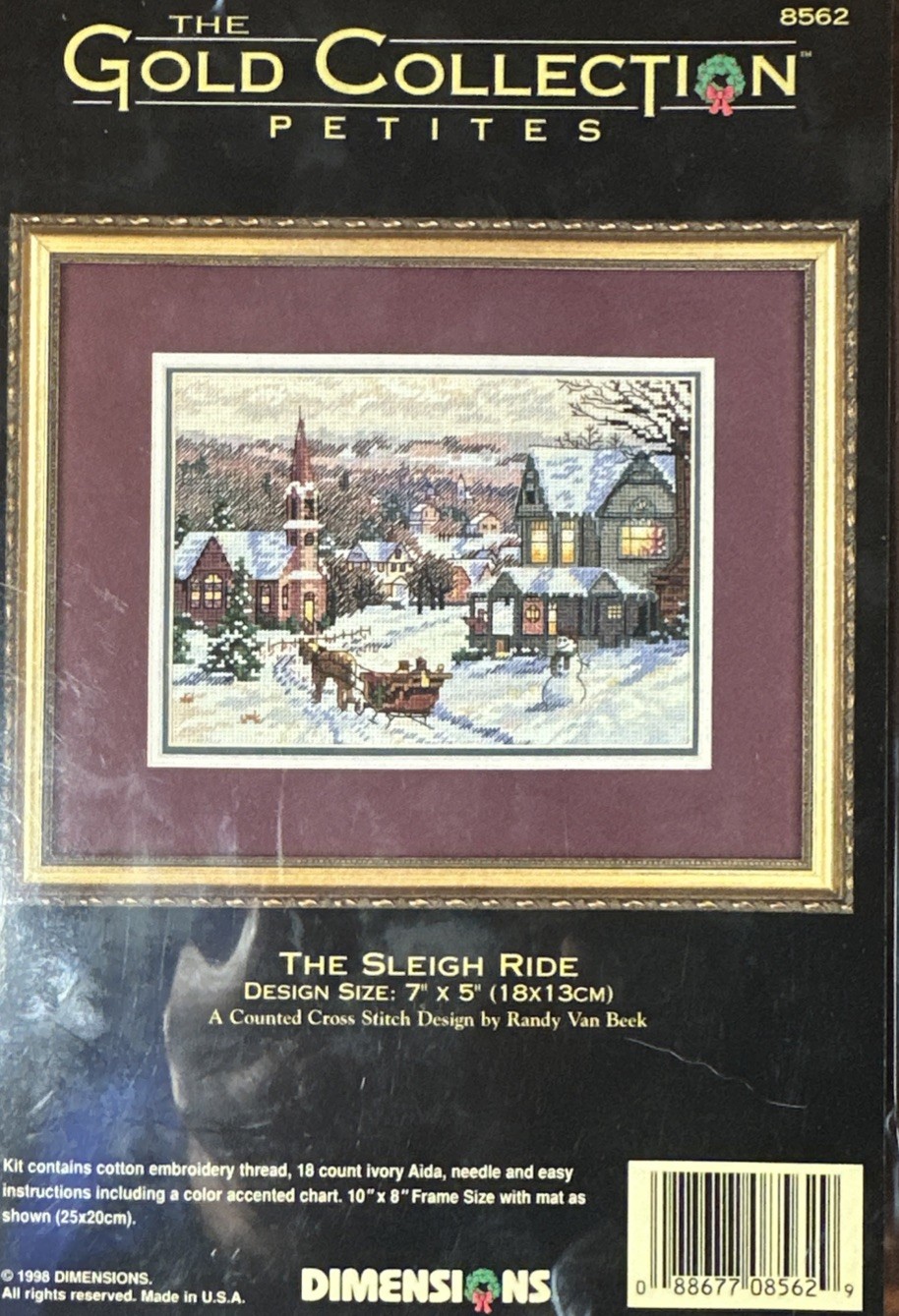 The Sleigh Ride Dimensions Gold Collection Petites Kit #8562 NOS The Sleigh Ride Dimensions Gold Collection Petites Kit #8562 NOS