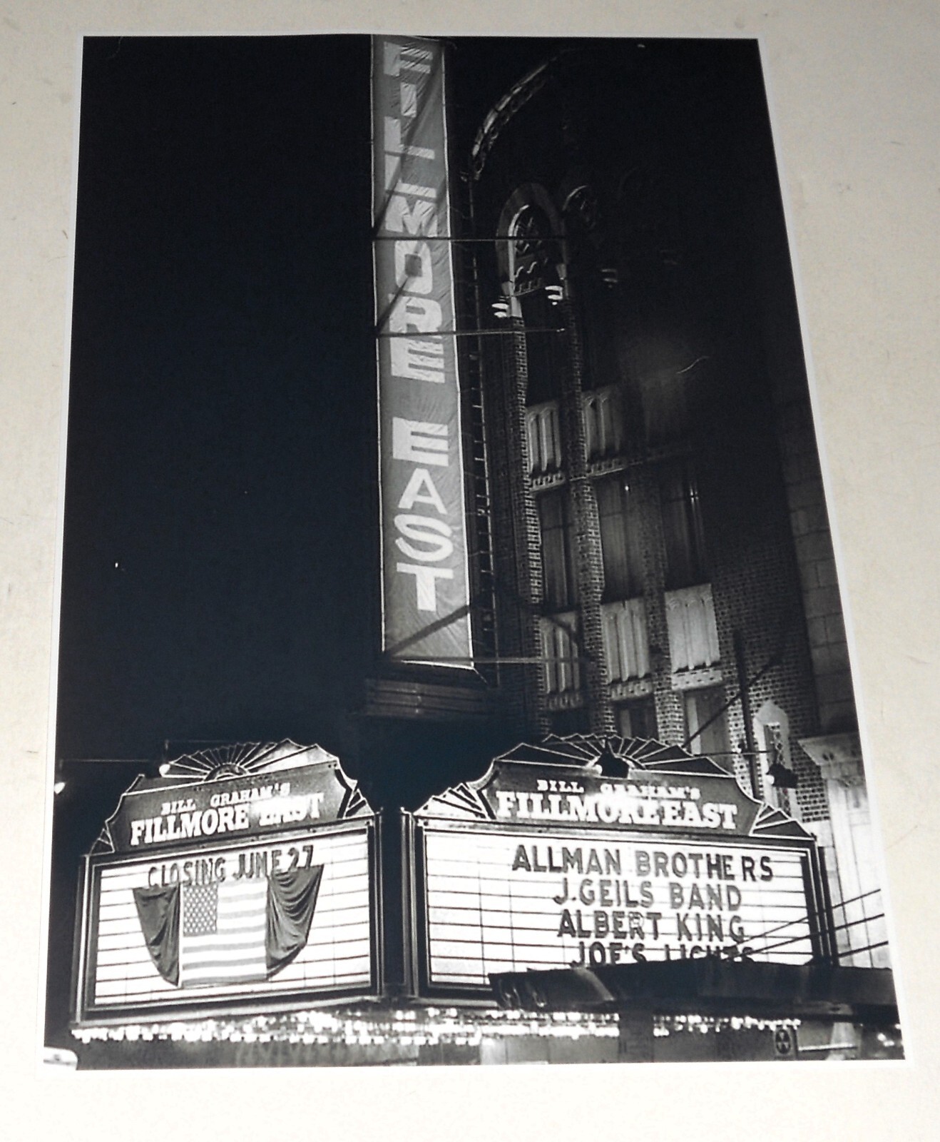Fillmore East Bill Graham NYC \'68-71 Last Concert Allman, J Geils Poster 19\