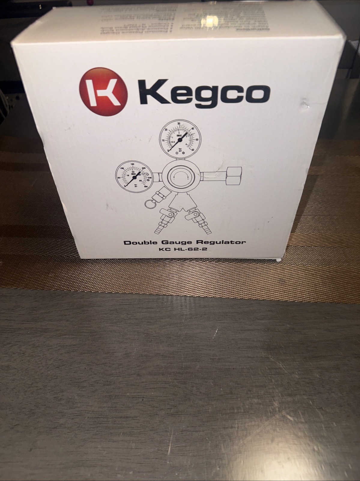 KC HL-62-2 Kegco Double Gauge Regulator New Open Box